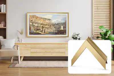 Deco TV Frames - Alloy Prismatic Bezel for Samsung The Frame TV - 65" - Pale Gold | Best Buy U.S.