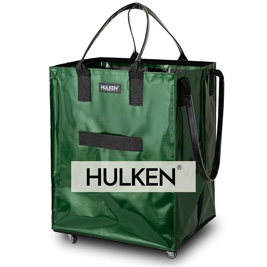 (Large, Forest Green) Reusable Grocery Bag On Wheels, Shopping Trolley, Rolling Tote, Zipper Clos... | Amazon (US)