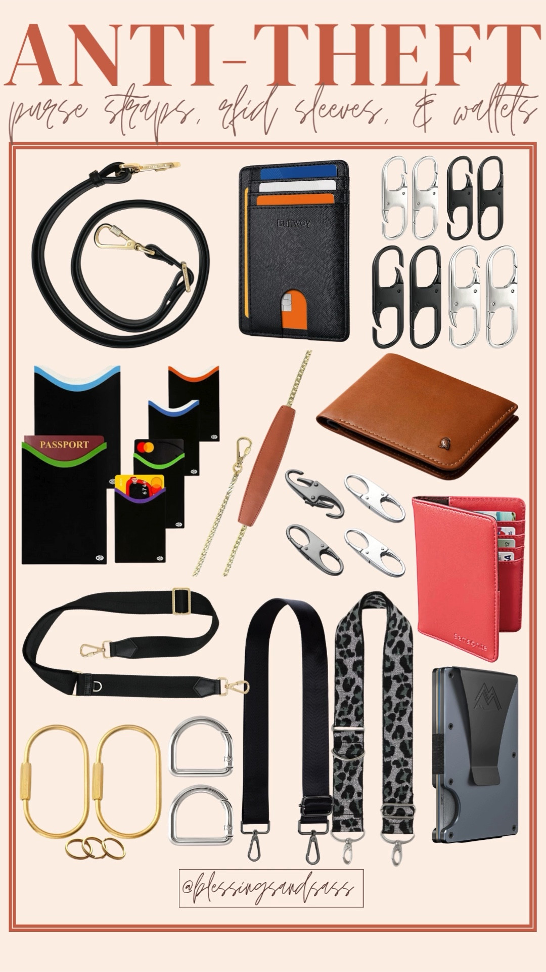 Anti-theft purse straps & clips, RFID sleeves, and wallets for traveling!!! 


Women’s accessories, travel, travel essentials, abroad, traveling abroad, anti-theft purses, women’s purse, shoulder purse, crossbody purse, women’s travel finds, women’s travel essentials, men’s travel essentials, purse straps, RFID wallet, purse clips



#LTKTravel #LTKStyleTip #LTKOver40