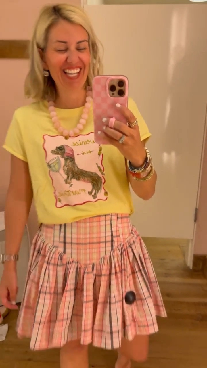 Obsession overload y’all… this skort & graphic tee might be the biggest yes of today!! 
Tee- xs
Skort - xxs (size down)

*Anthro Buy more, Save more Sale 
$50 off $150
$100 off $300
$150 off $500


*Use my code Catherine20 on A+B
*Use my code Mixandmatchmadness on Loopy

#LTKstorytime #LTKdayinmylife #LTKOver40