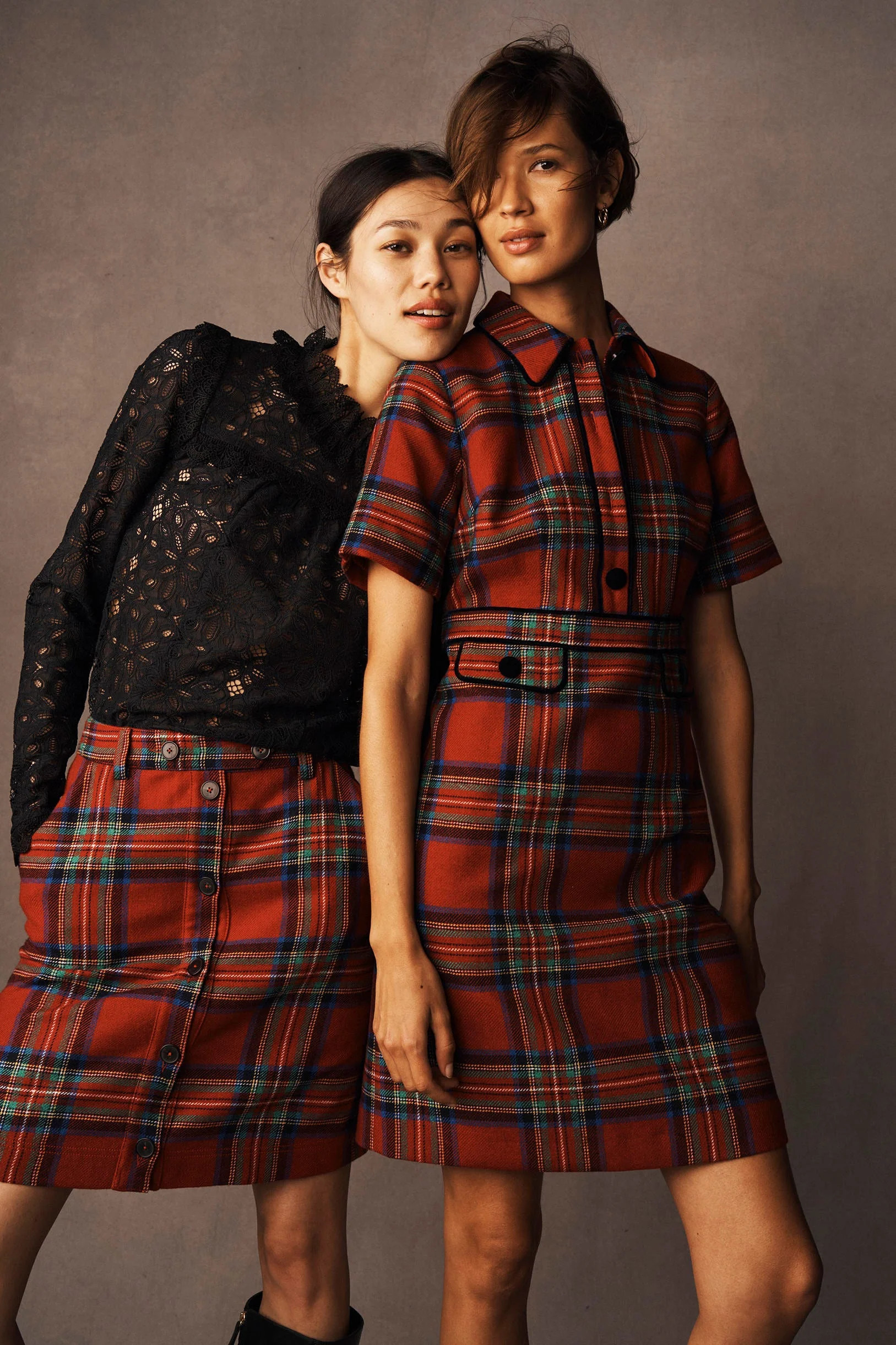 Eda Check Shift Dress-Red, Blue and Green Check | Boden UK