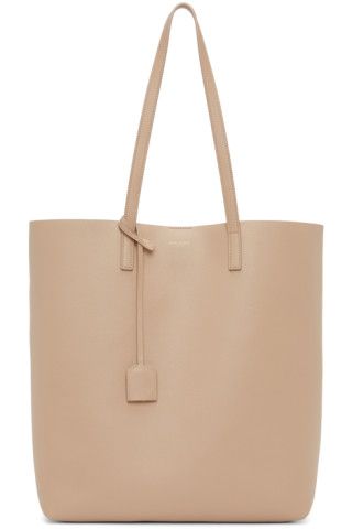 Beige North/South Shopping Tote | SSENSE