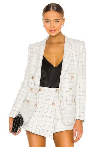 Bronx and Banco Twiggy Blazer in White & Multi from Revolve.com | Revolve Clothing (Global)