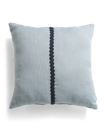 20x20 Herringbone Center Embroidered Outdoor Pillow | TJ Maxx