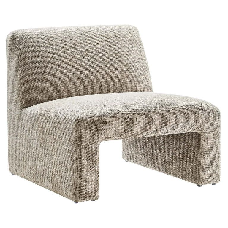 Modway Amita Chenille Upholstered Accent Chair in Khaki - Walmart.com | Walmart (US)