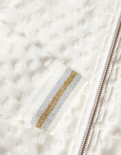 Dobby Spot Textured Bomber Jacket Ivory | Monsoon (UK)