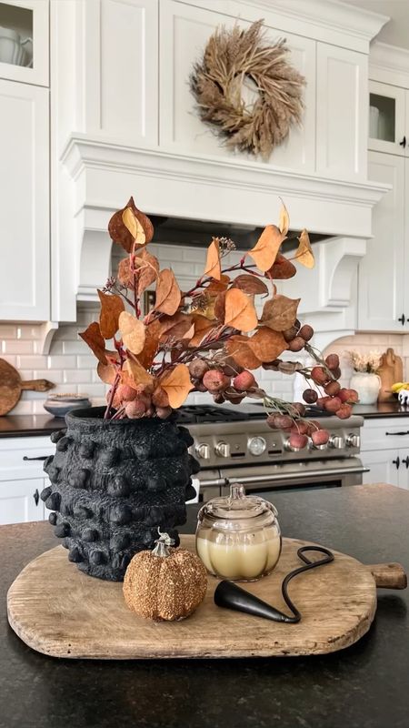 Easy kitchen counter styling for fall. 

Fall decor, home decor, pumpkin candies, fall florals, pottery vase

#LTKstyletip #LTKSeasonal #LTKhome