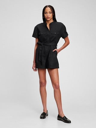 Linen-Cotton Romper | Gap (US)