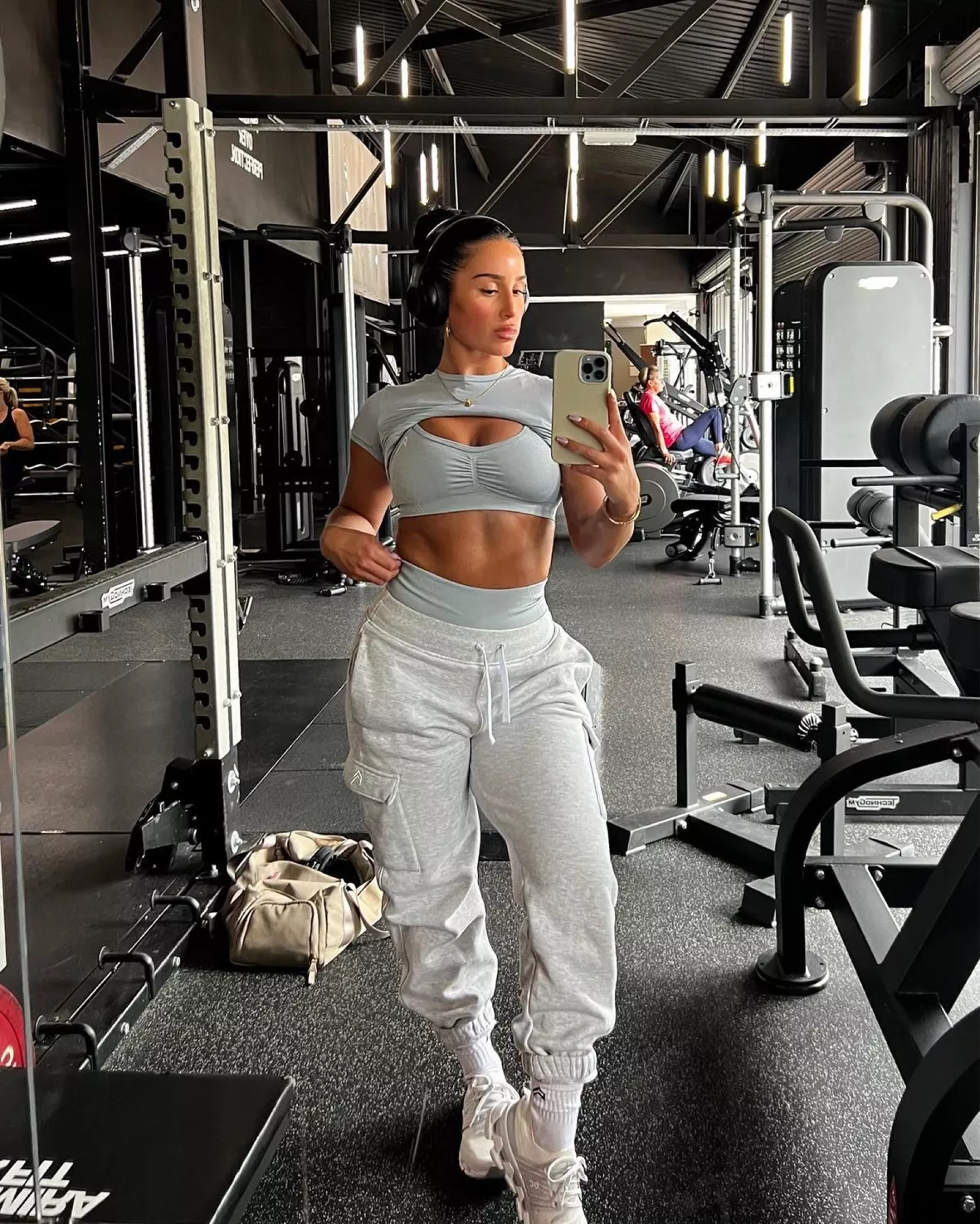 Gymshark Longline Sports Bra - White