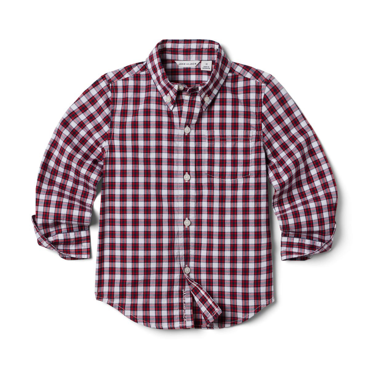 Plaid Poplin Shirt | Janie and Jack