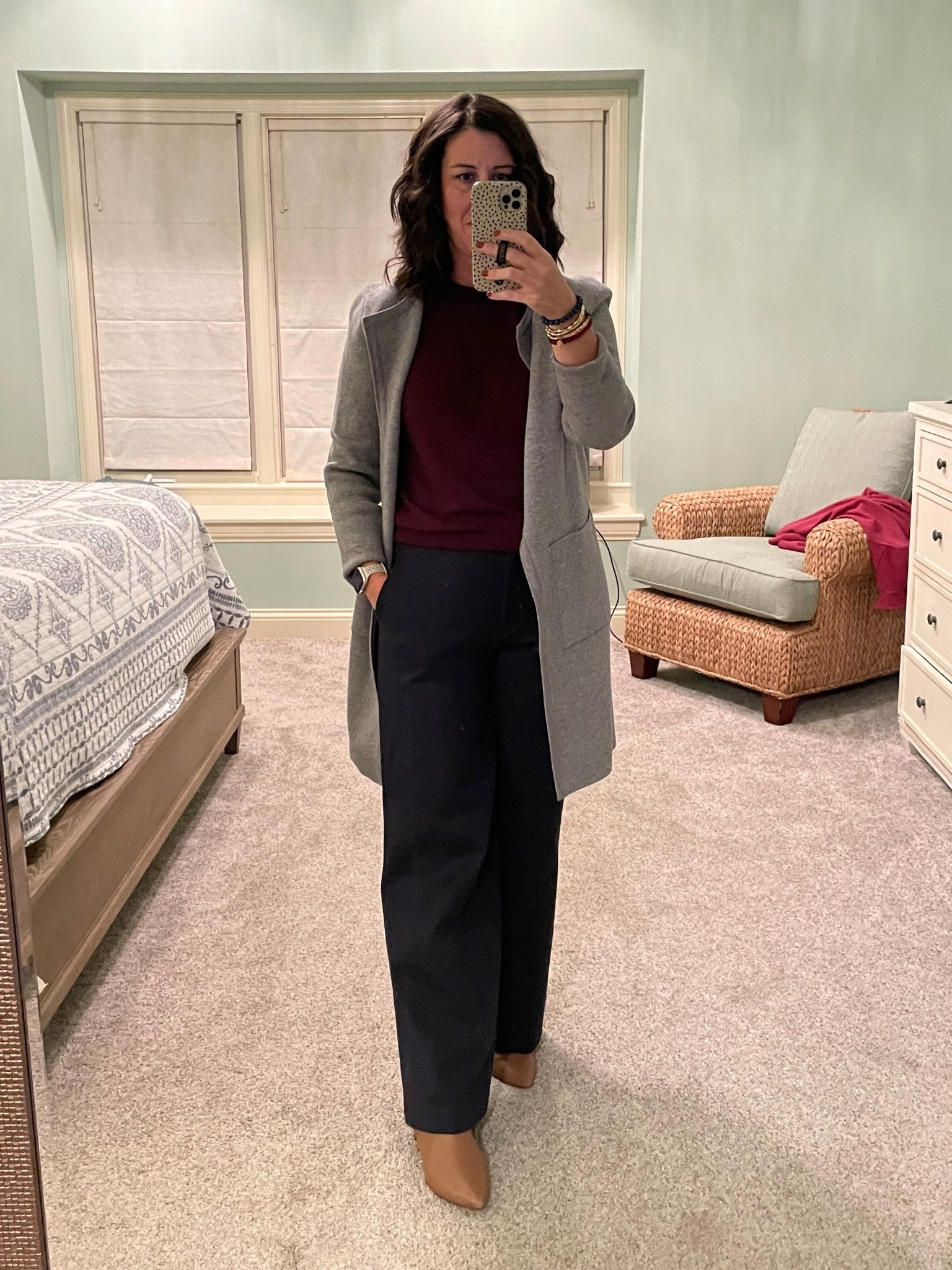 Winter layers for the office 

Cardi: tts medium
Pants: size up to 10
Sweater: tts small

#LTKgrwm #LTKWorkwear #LTKOver40