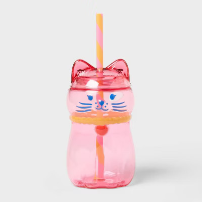 12 fl oz Figural Cat shape with Necklace Tumbler - Pillowfort™ | Target
