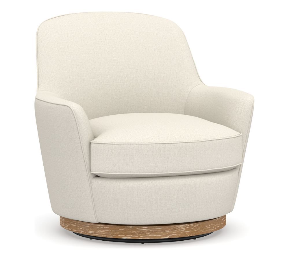 Larkin Upholstered Swivel Armchair | Pottery Barn (US)