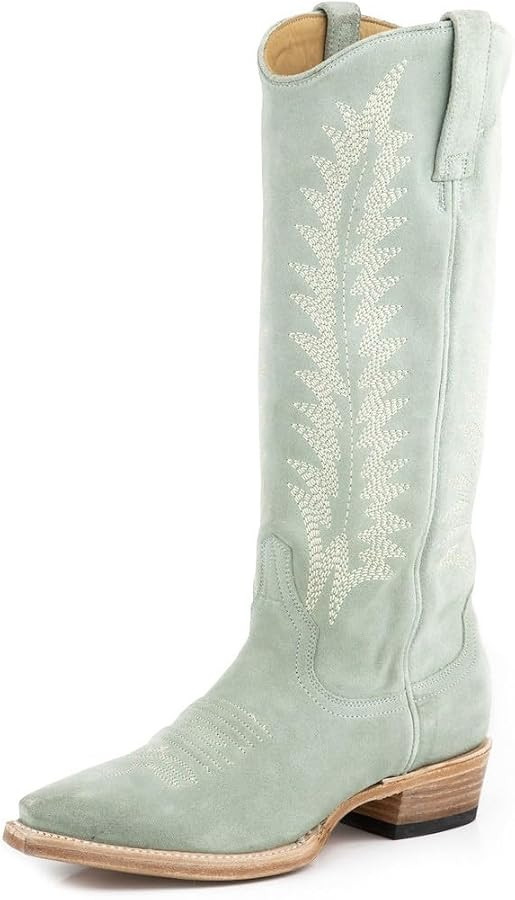 Stetson Women's Emme Tall Western Boot Snip Toe - 12-021-6115-1298 BU 8 M US Blue | Amazon (US)