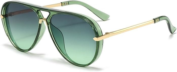 Retro Oversized Aviator Sunglasses for Women Men Trendy 70s Vintage Metal Designer Aviators Sun G... | Amazon (US)