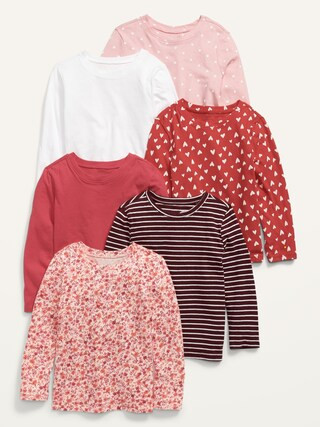 Unisex Long-Sleeve T-Shirt 6-Pack for Toddler | Old Navy (US)