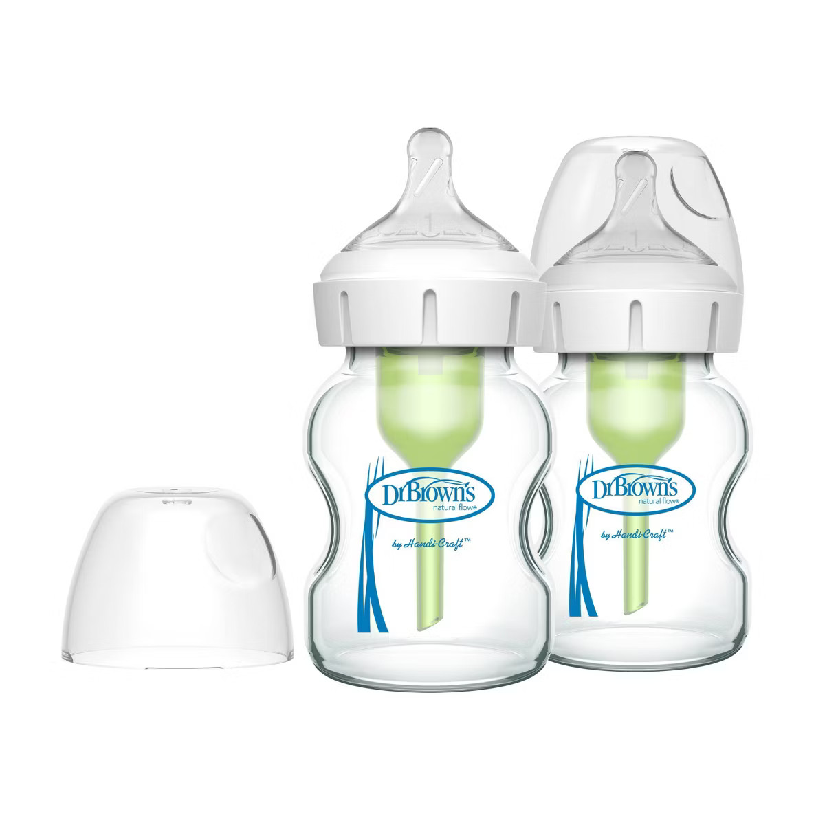 Dr. Brown's Anti-Colic Options+ Wide-Neck Glass Baby Bottle with Level 1 Slow Flow Nipple - Clear... | Target