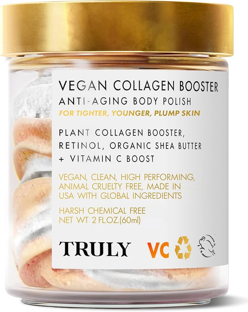 Truly Beauty Vegan Collagen Anti-Aging Body Polish with Retinol, Vitamin C and Shea Butter - Whip... | Amazon (US)
