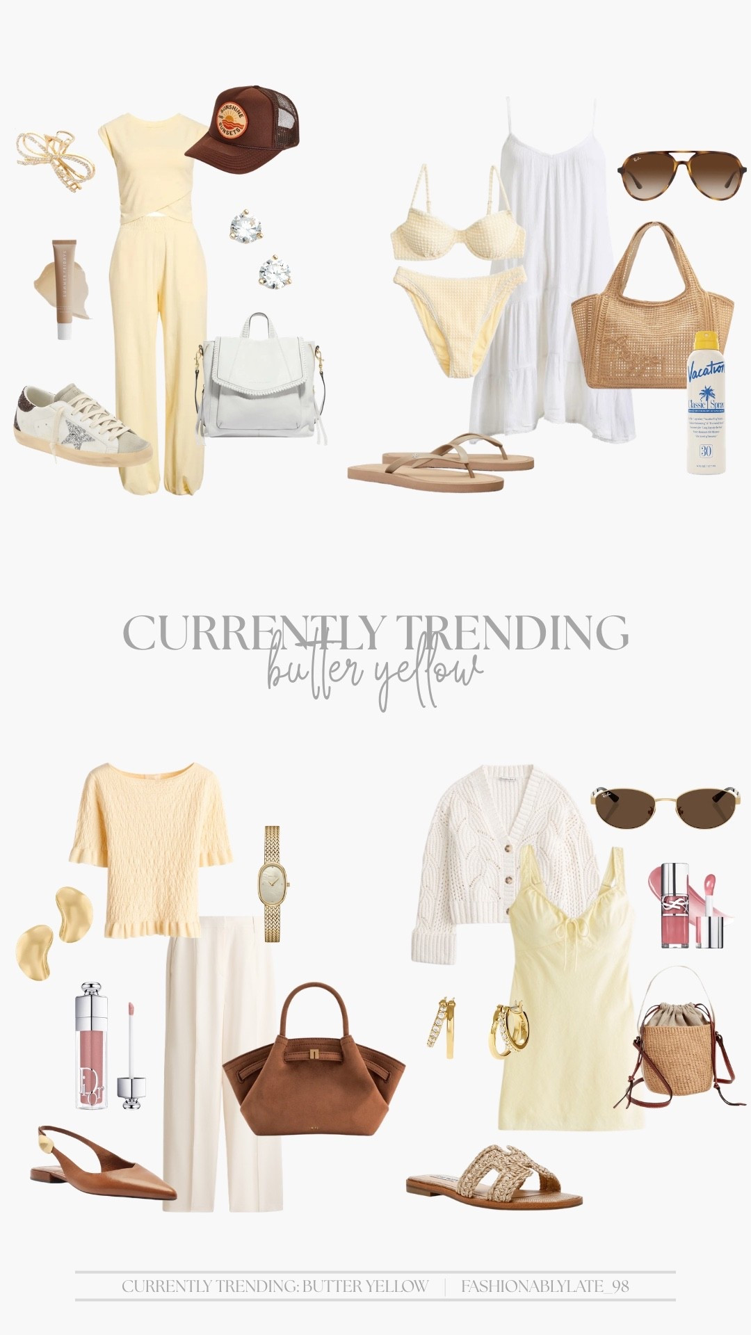 currently trending: butter yellow 

butter yellow outfits | butter yellow clothes | spring outfits | spring style | spring fashion 

#LTKSwim #LTKWorkwear #LTKSeasonal