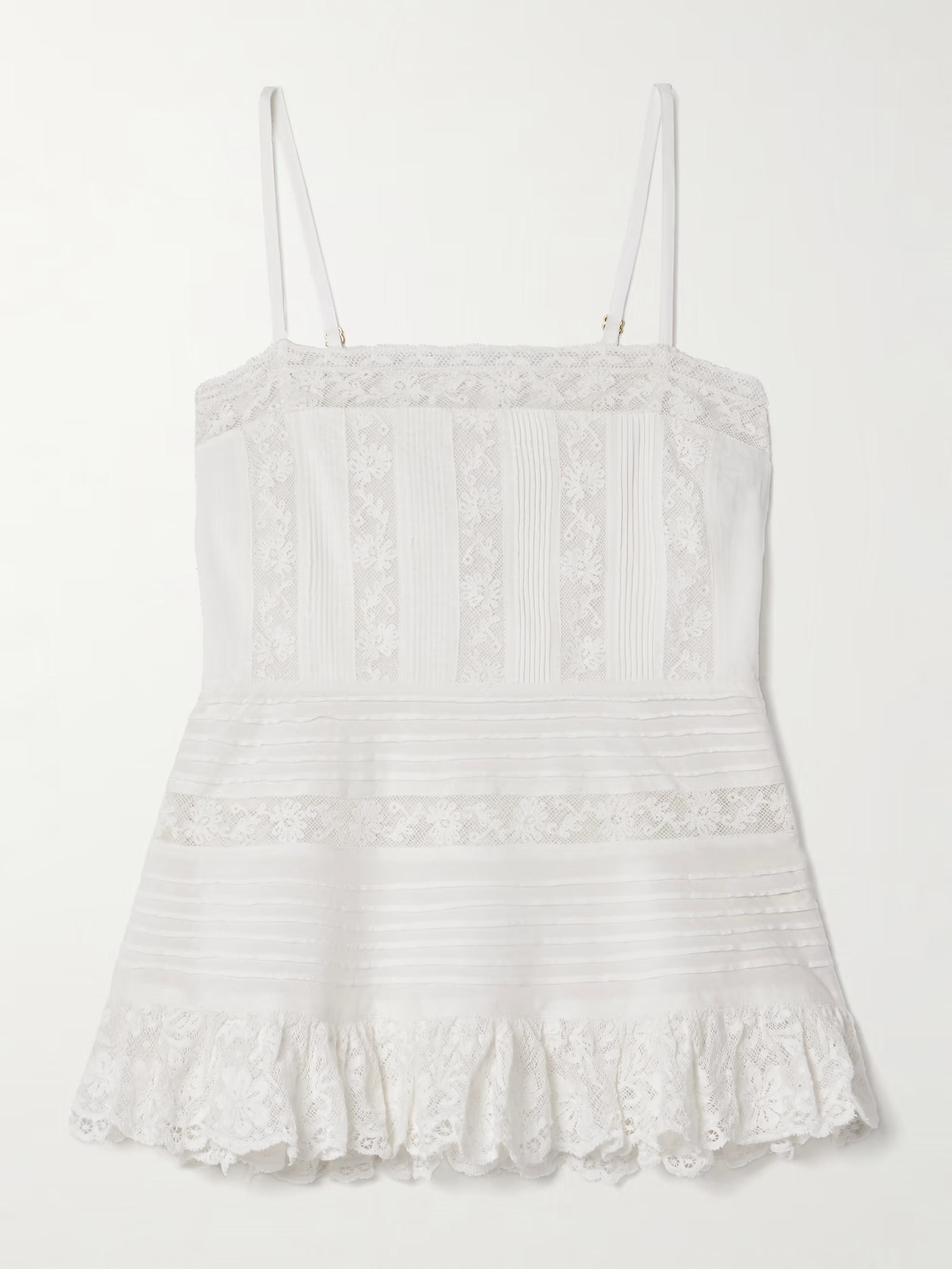 Charlieann lace and pintucked cotton-voile camisole | NET-A-PORTER (UK & EU)