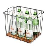 iDesign Ria Safford Collection Deep Pantry Wire Basket with Acacia Wood, 14.25" x 12.5" x 12", 15.25 | Amazon (US)
