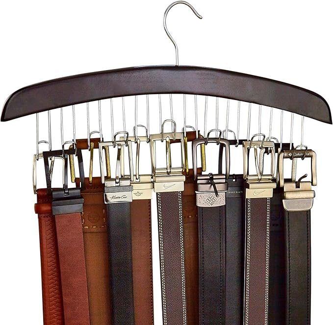 Richards Homewares Belt Hanger Rack for Closet Organization and Storage Display Holder with 12 Ho... | Amazon (US)