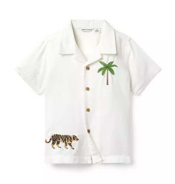 The Embroidered Cabana Shirt | Janie and Jack