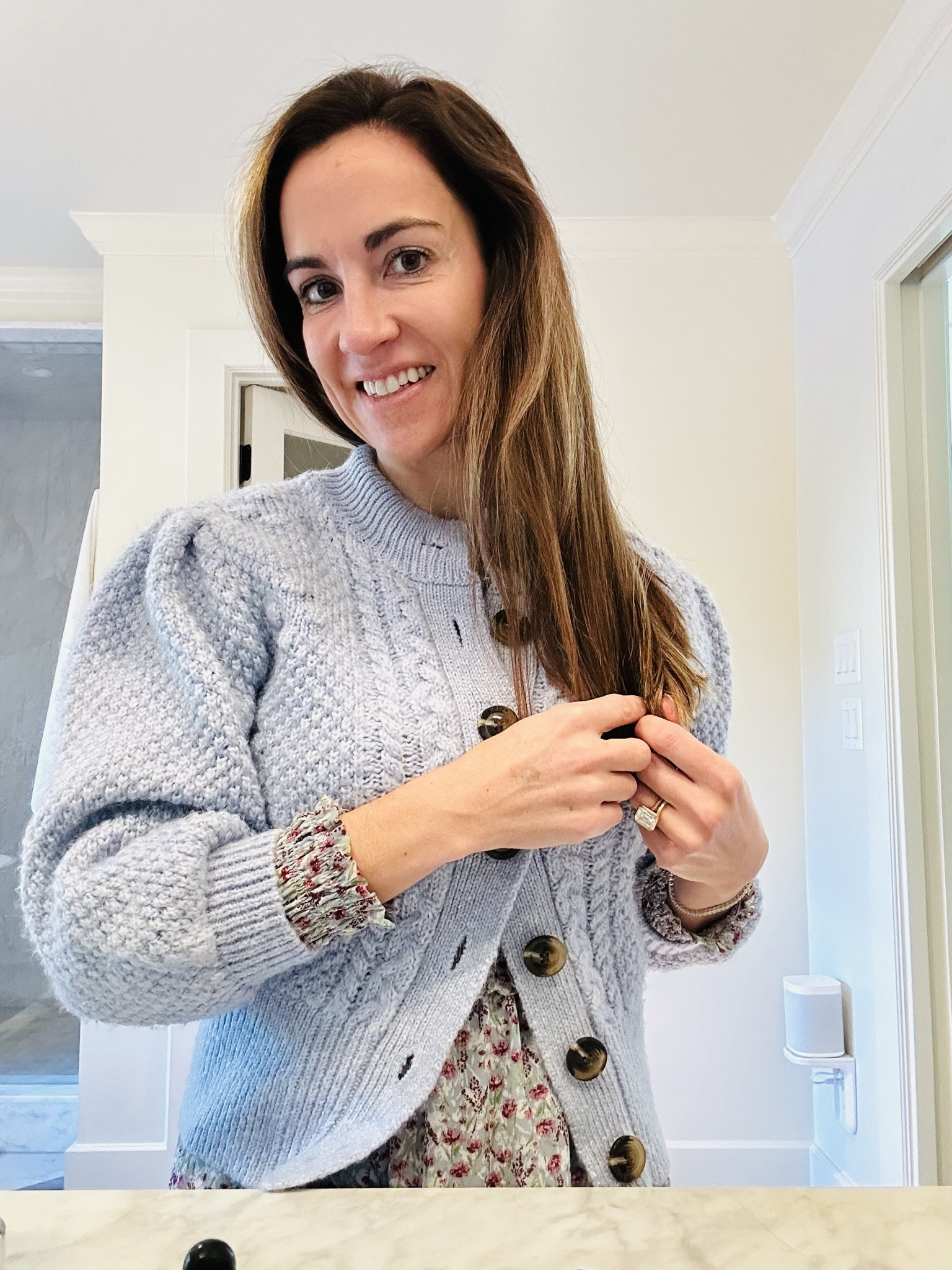 Before and after of my hair. I love this hair tool and use it every day! Plus it is on sale at one retailer right now for $280 vs $400 regularly 