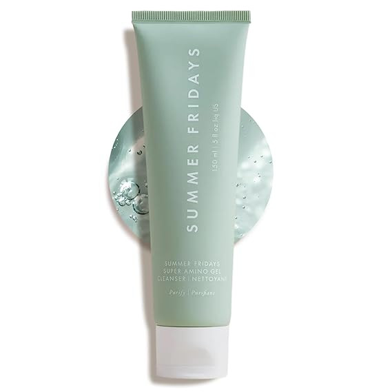 Summer Fridays Super Amino Gel Cleanser - Gentle Face Cleanser + Makeup Remover - Helps to Calm I... | Amazon (US)