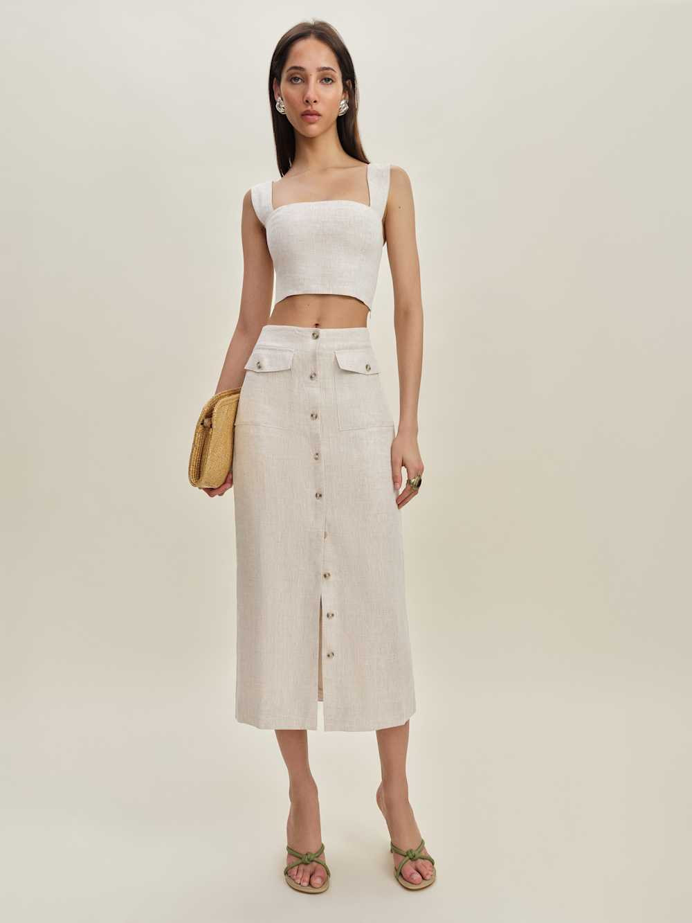 Britt Linen Skirt | Reformation (Global)