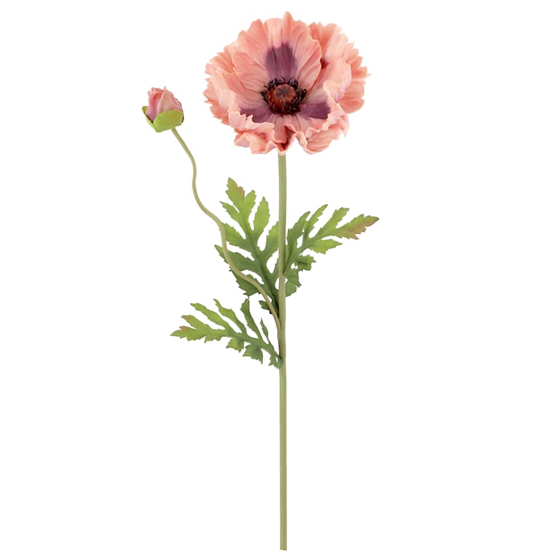 Pink Poppy Floral Stem, 28.5" | At Home
