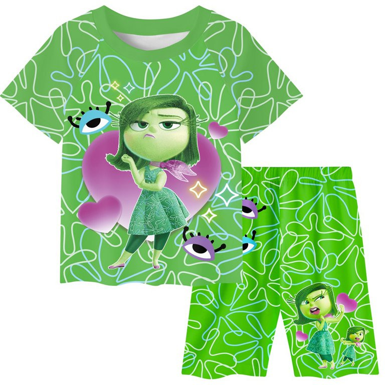 Tondswi Inside Out 2 Girls Pajamas Short Pjs 2 Piece Short Sleeve Top Pants Sleepwear Loungewear ... | Walmart (US)