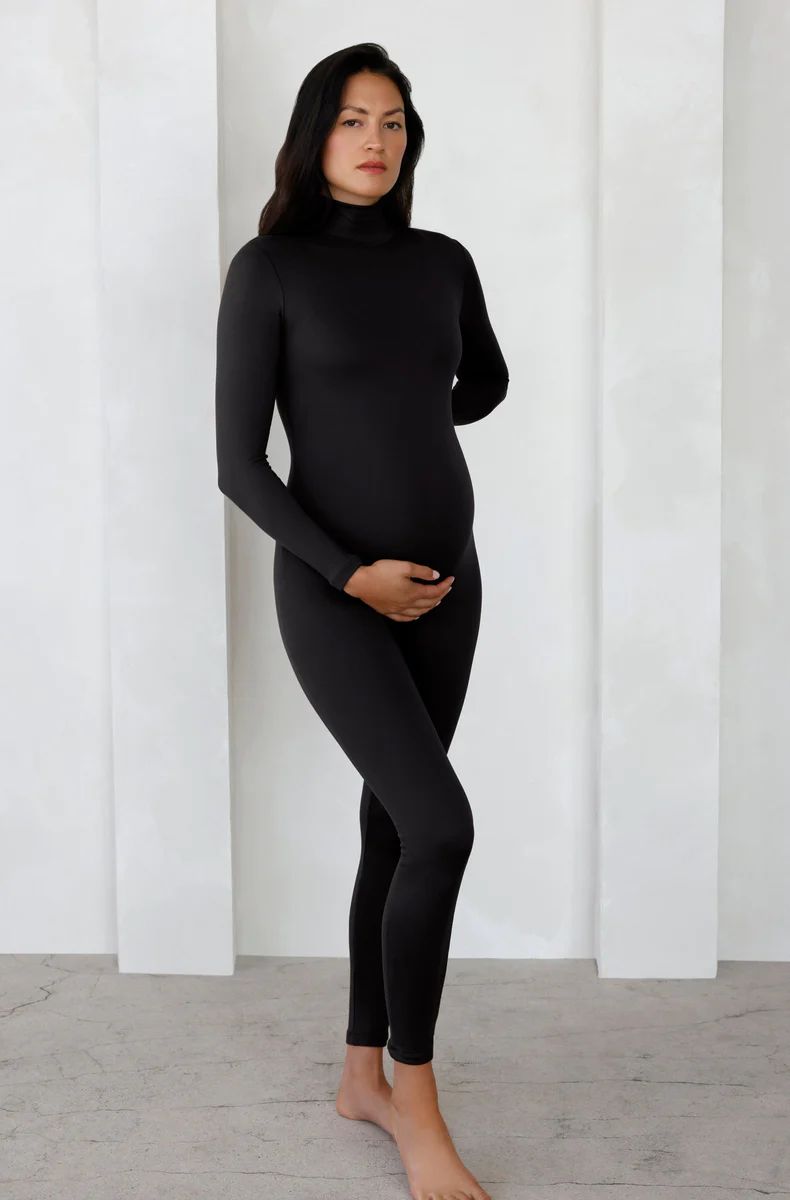 Shop The Penelope | Women's Turtleneck Bodysuit for Maternity | Bumpsuit | BUMPSUIT
