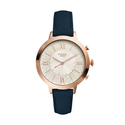 Hybrid Smartwatch - Q Jacqueline Navy Leather | Fossil (US)