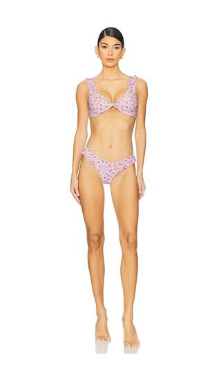 LoveShackFancy Lanarey Bikini in Pink. - size XL | Revolve Clothing (Global)