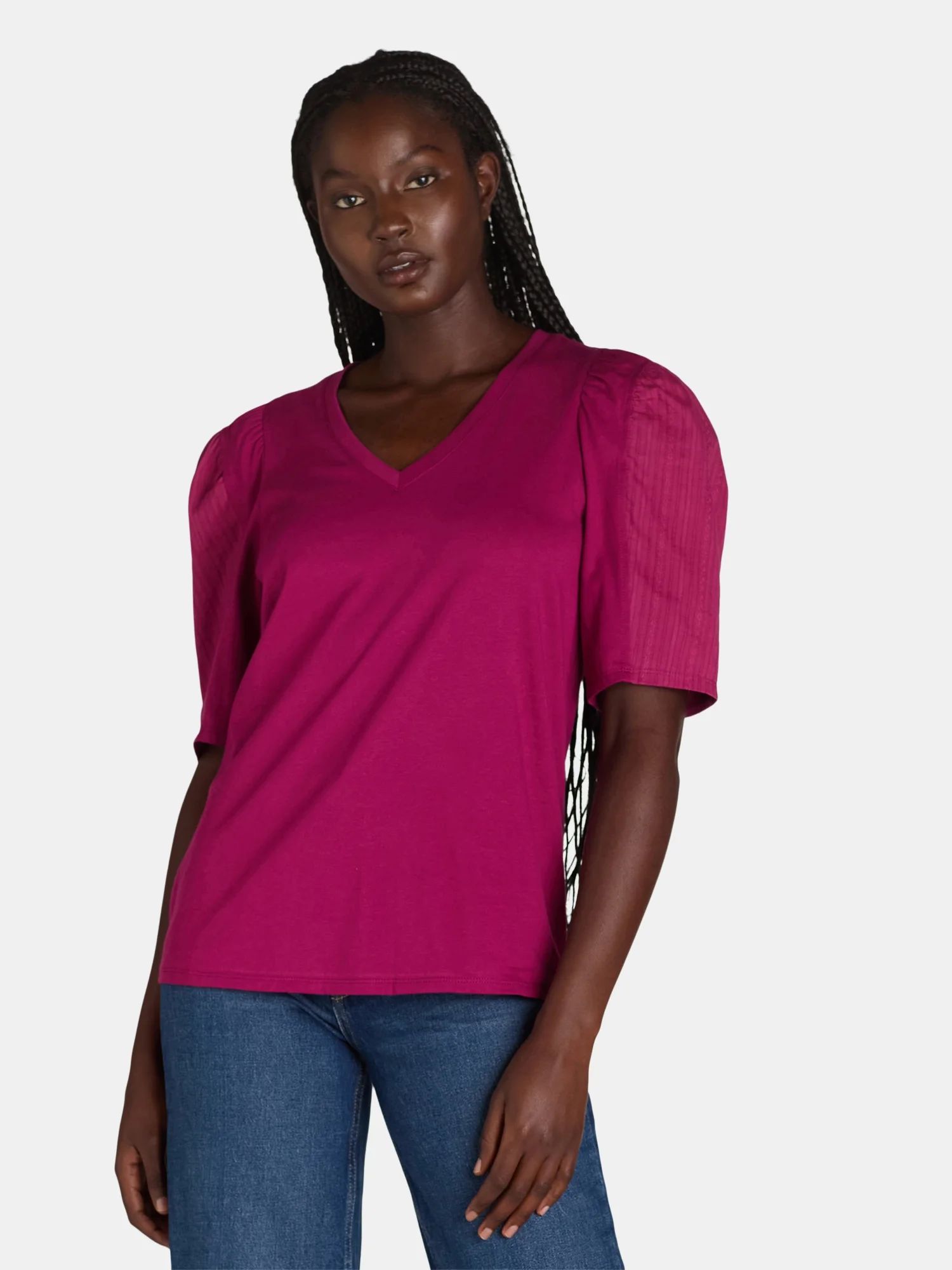 The Pioneer Women Puff Sleeve Top Blouse | Walmart (US)