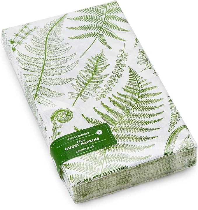 Two's Company Fern 3-Ply Paper Dinner Napkin/Guest Towel (includes 20 napkins) - Paper, 54663 | Amazon (US)