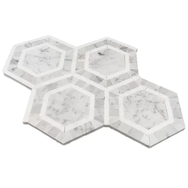 Zeta Random Sized Marble Honeycomb Mosaic Wall & Floor Tile | Wayfair North America