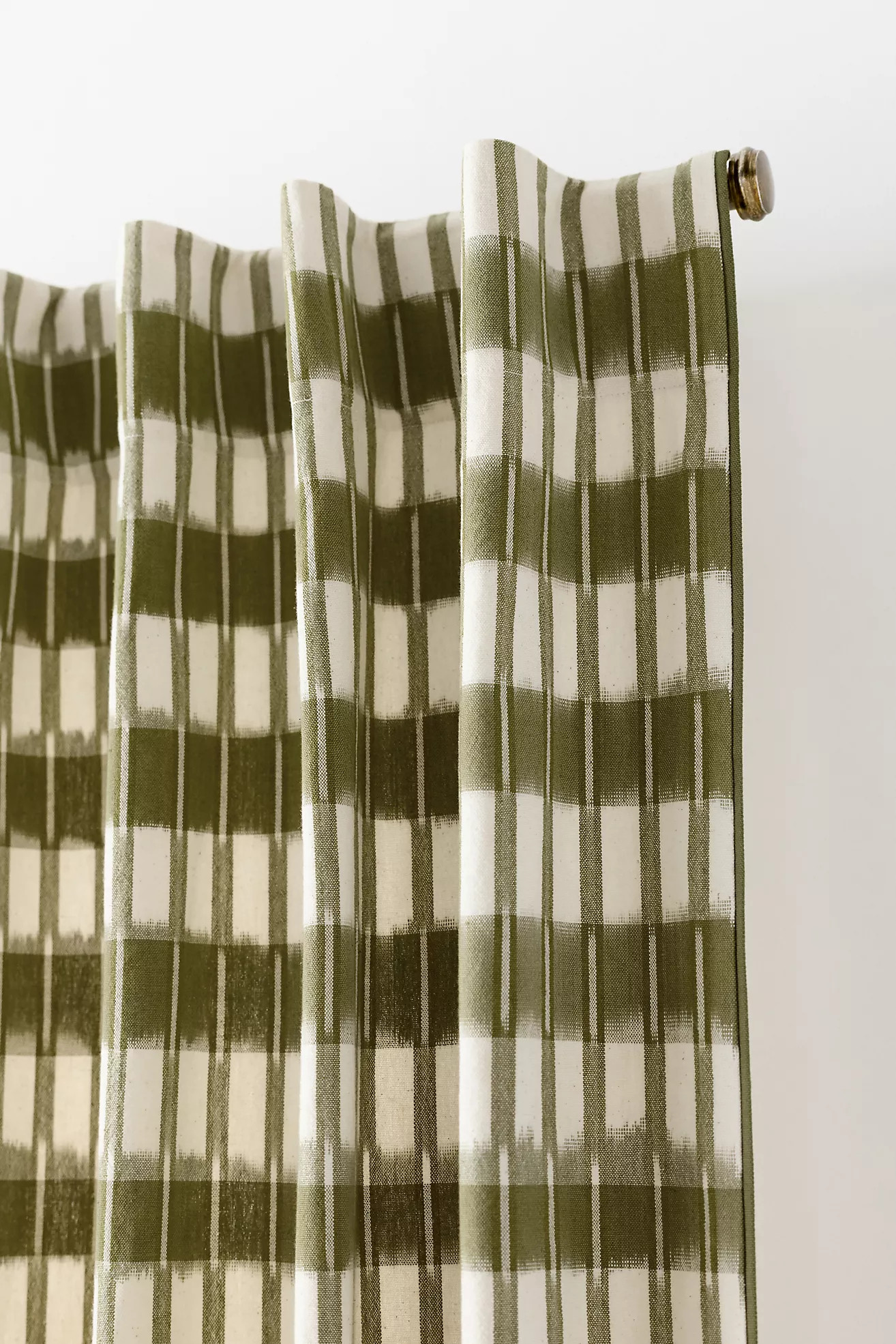 Selma Woven Cotton Striped Curtain | Anthropologie (US)