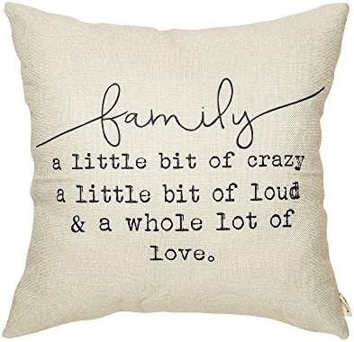 Fjfz Family a Little Bit of Crazy a Little Bit of Loud and a Whole lot of Love Rustic Decoration ... | Amazon (US)