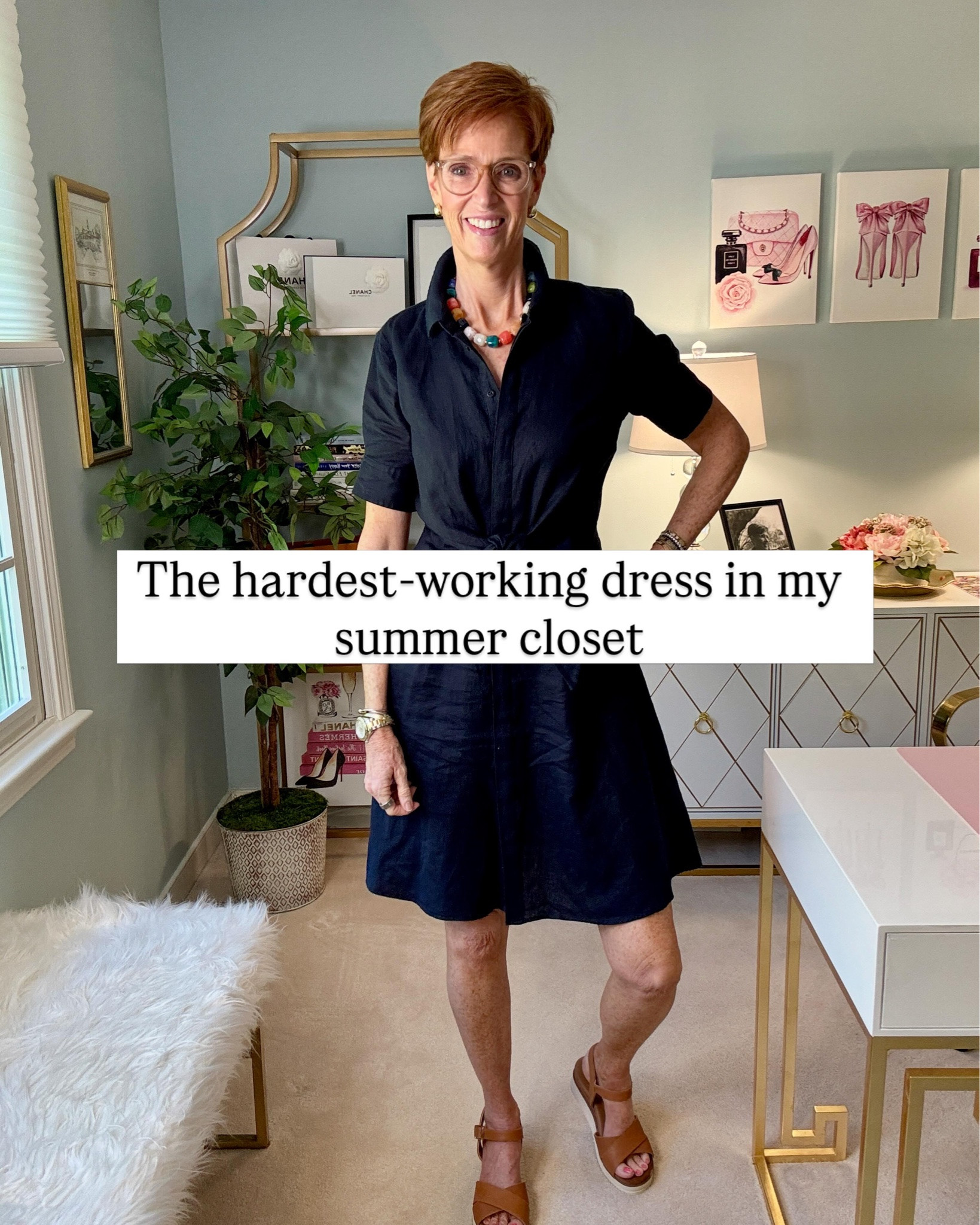 A great summer wardrobe isn’t built by buying more pieces.
It’s built by choosing pieces that can work harder.

Want the links sent to you? Comment SHOP and I’ll DM them!

This navy linen shirt dress is exactly that kind of piece. With a few simple swaps—different layers, shoes, and accessories—it works for casual weekends, travel days, lunch with friends, and even more polished occasions.

If you’re trying to build a versatile summer wardrobe, save this post for outfit inspiration the next time you’re standing in front of your closet wondering what to wear.

Which outfit is your favorite: 1, 2, 3, or 4?

If you’d wear more than one, share this with a friend who loves classic summer style.

#TallStyle #SummerOutfitIdeas #WomenOver40Style #ClassicStyle #WearWhatYouLove

#LTKootd #LTKOver40 #LTKTall