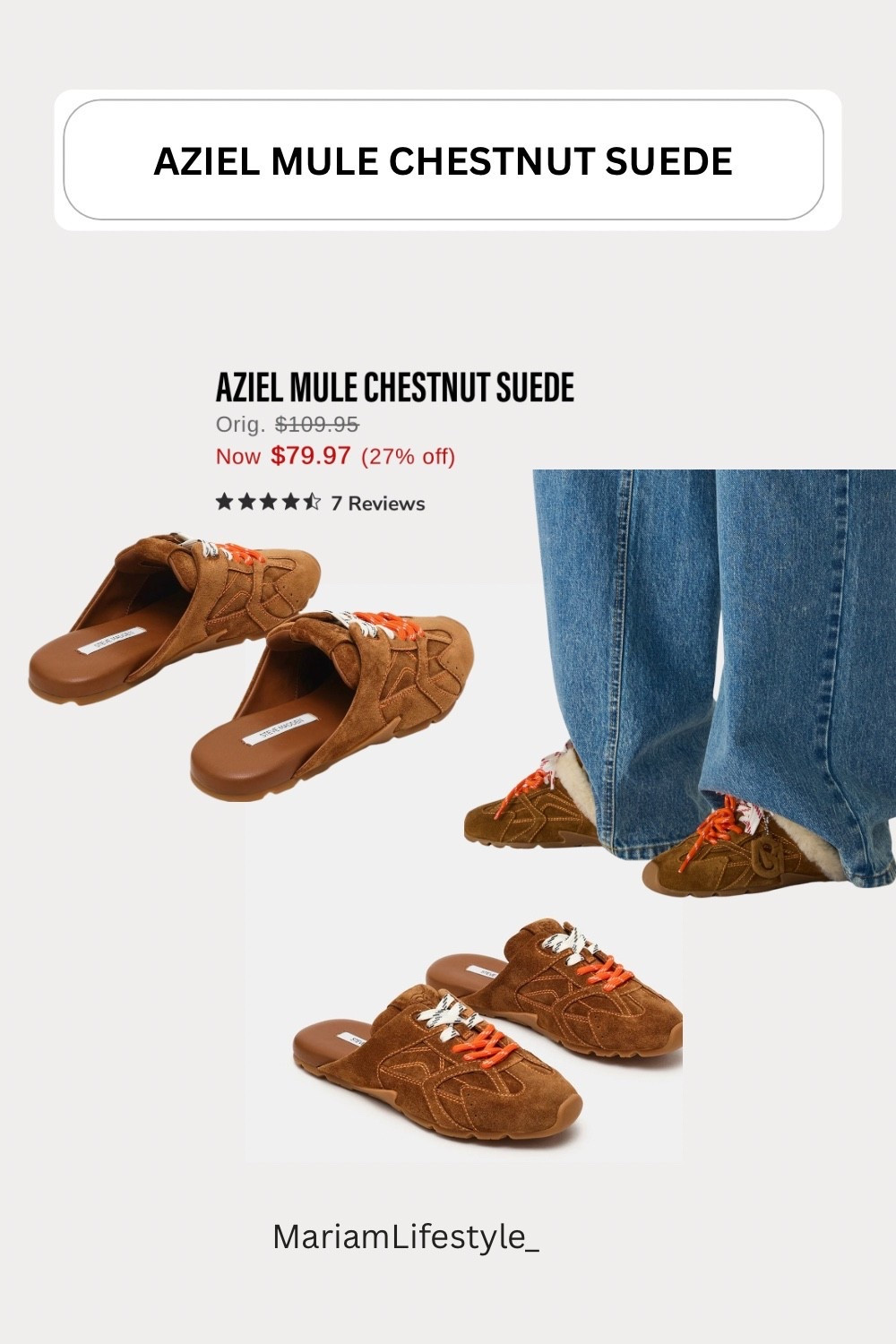 🚨 Sale Find! 🚨
The Aziel Mule Chestnut Suede is marked down from $109.95 to $79.97. If you’ve been looking for a chic slip-on shoe for summer-to-fall outfits, this is your sign. Shop my LTK while the sale lasts!

#LTKSaleAlert #LTKFind #LTKShoeFinds #SteveMadden #SuedeMules

#LTKsale #LTKeurope #LTKshoes