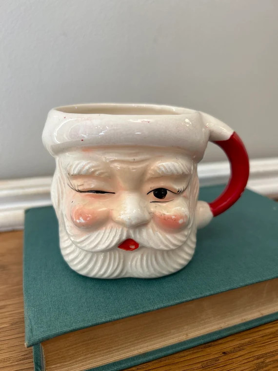 Vintage Santa Mug Winking Santa Mug Made in Japan - Etsy | Etsy (US)