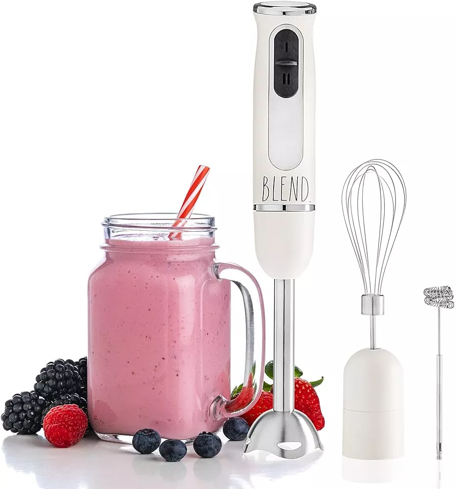  Rae Dunn Milk Frother and Water Kettle Bundle- Hanheld Electric Milk  Frother and Stainless Steel Coffee Maker Set (Cream): Home & Kitchen