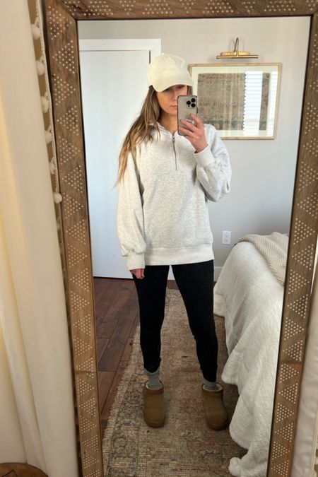 The best and coziest half zip pullover from Abercrombie and my $70 amazon version of the ultra mini uggs = a winning combo for lazy days! Cute outfit, winter boots, winter outfit

#LTKFind #LTKstyletip #LTKSeasonal
