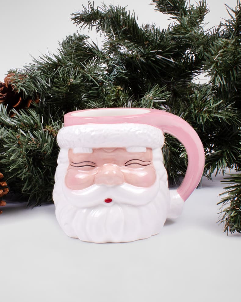 8 Oak Lane Pink Santa Mug | Neiman Marcus