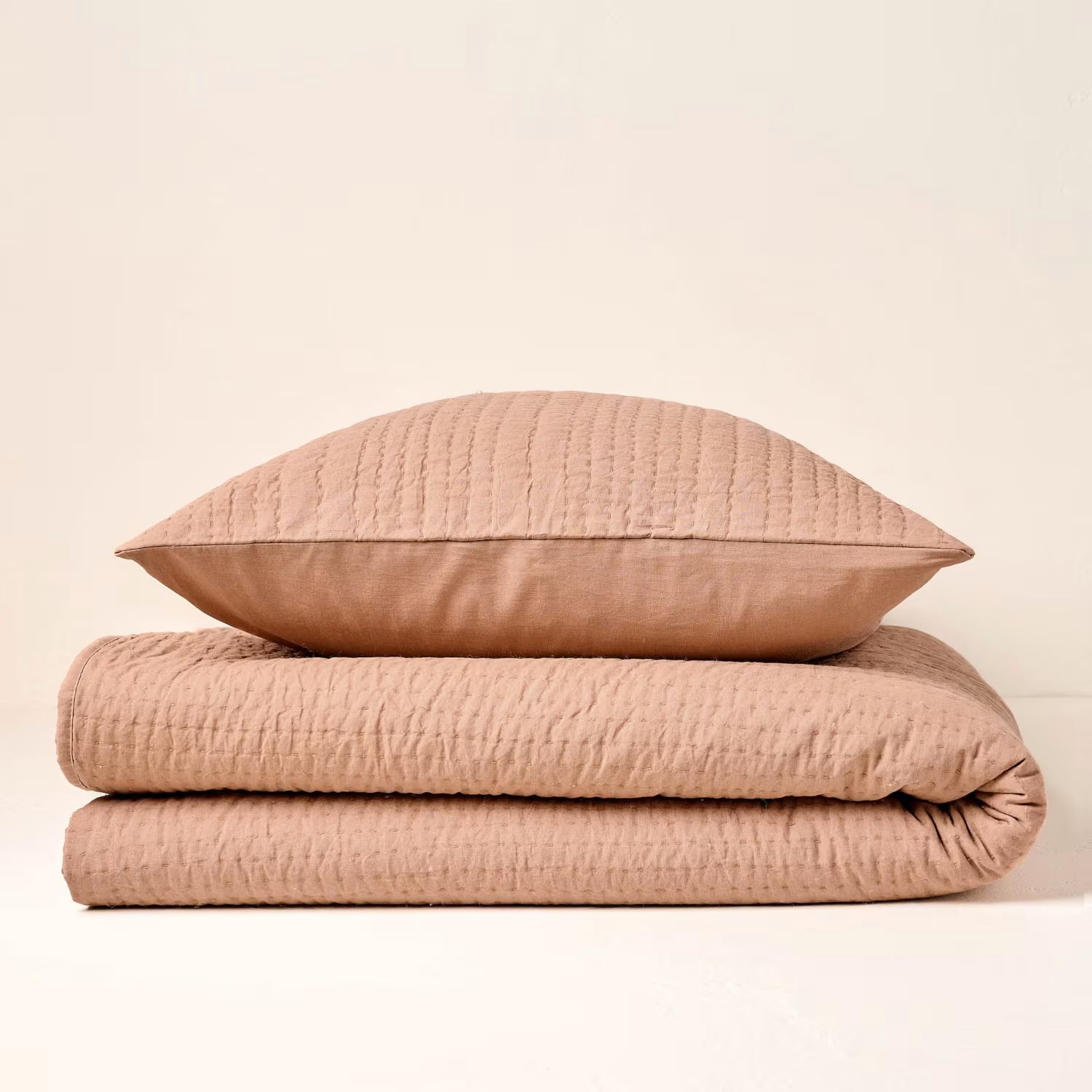 Stonewashed Pebbled Quilt Pillow Sham - Desert Clay | Magnolia