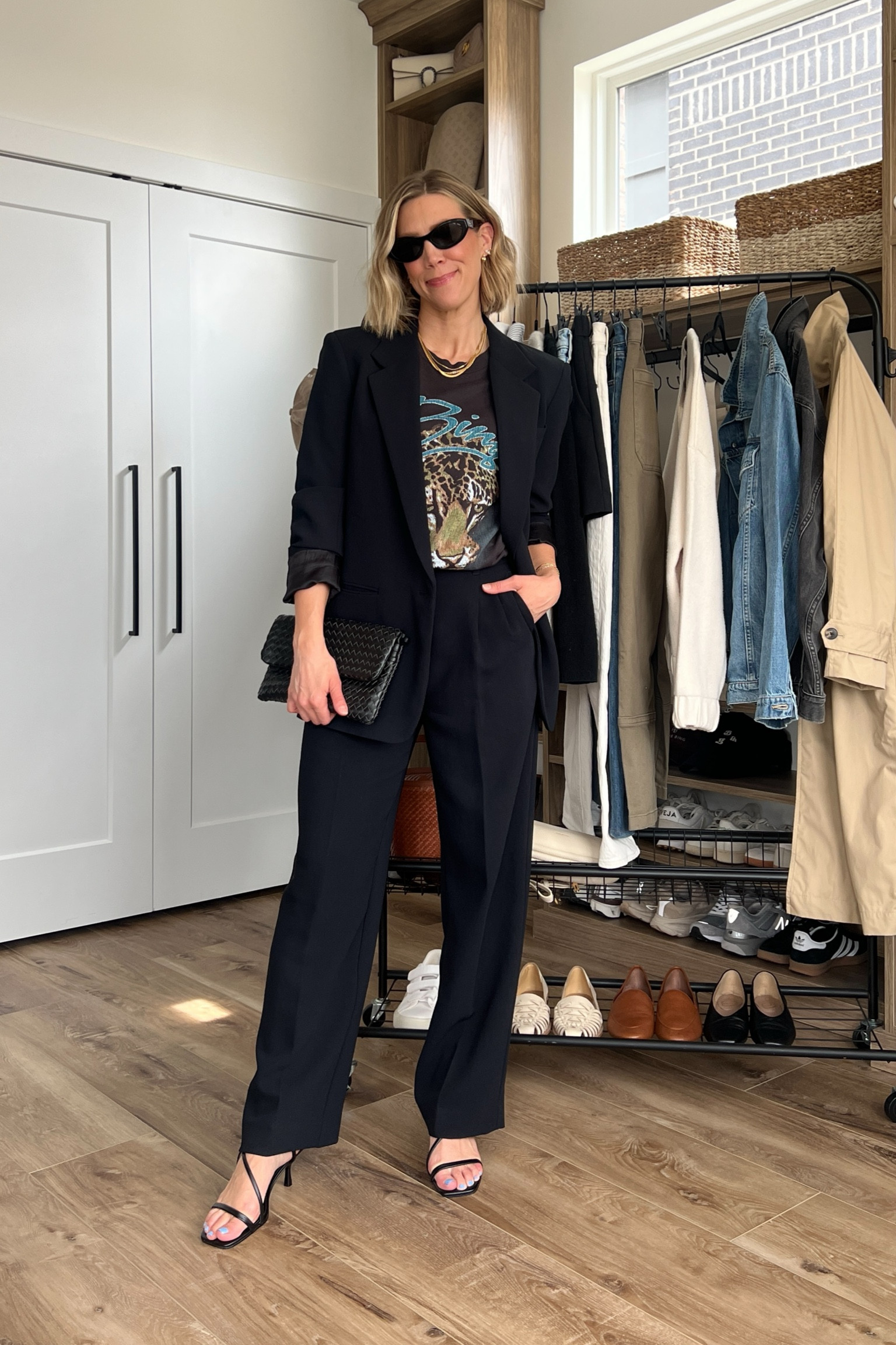 Wearing 4/regular pants, small graphic tee, 4 blazer, heels tts

#LTKfindsunder100 #LTKstyletip #LTKfindsunder50