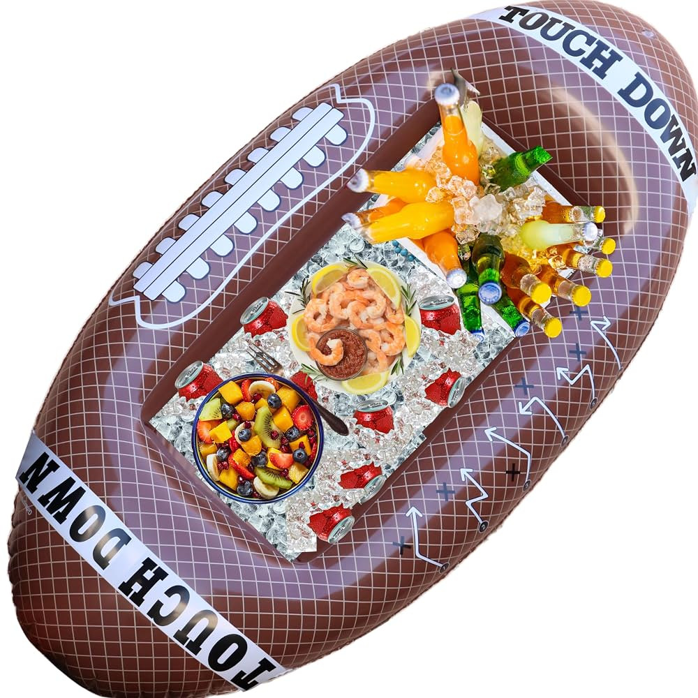 GIFTEXPRESS 1PC Inflatable Football Beverage Cooler for Football Party Decoration, Floating Ice S... | Amazon (US)