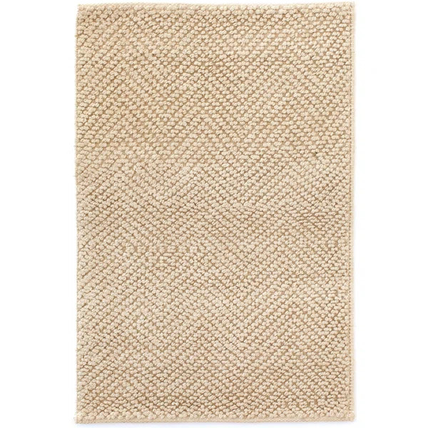 Nevis Chevron Flatweave Jute/Sisal Sand Area Rug | Wayfair North America